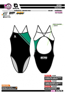 Bañador Tirante Fino - Negro 2