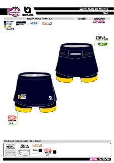 Falda Trail PRO 2.1 - Marino 2