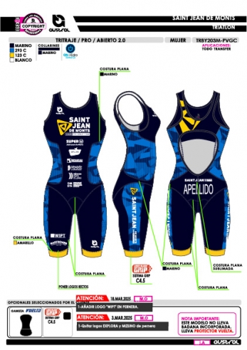 Tritraje PRO Abierto 2.0 - Marino