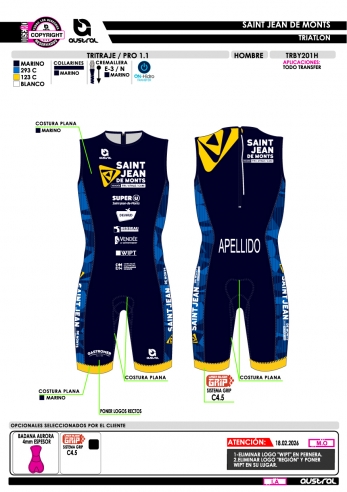 Tritraje PRO 1.1 - Marino