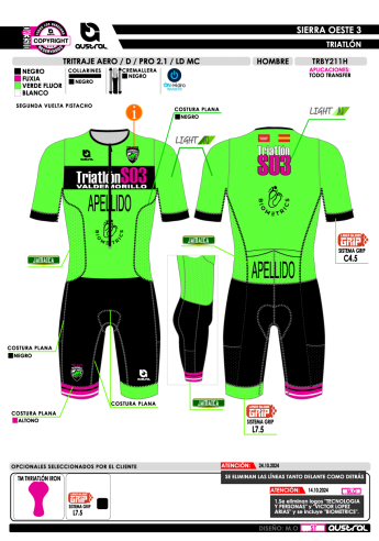 Tritraje AERO D PRO 2.1 LD MC - Verde