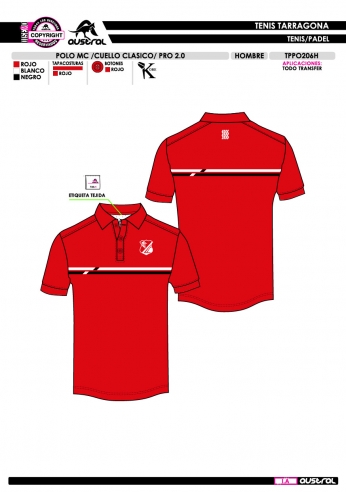 Polo MC PRO 2.0 Cuello Clásico - Rojo