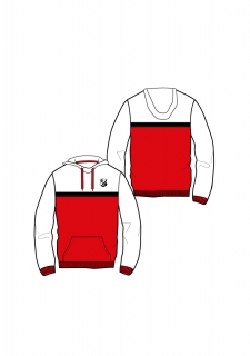 Sudadera capucha E PRO - Rojo
