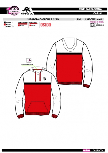 Sudadera capucha E PRO - Rojo