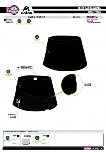 Falda PRO 2.0 - Negro Falda PRO 2.0 - Negro