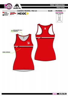 Camisa Tirantes PRO 3.0 - Rojo 2