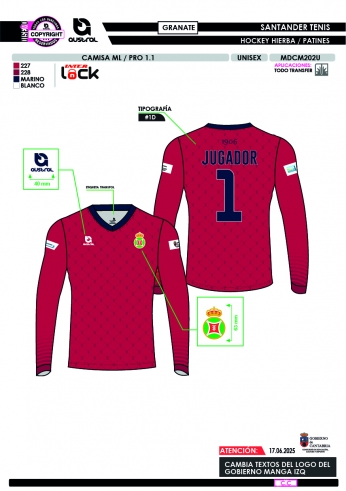 Camisa ML PRO 1.1 - Granate