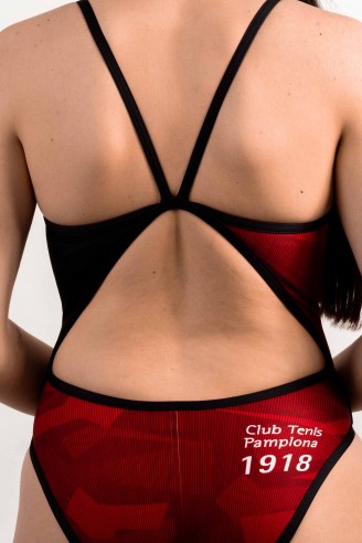 Bañador Tirante Fino  " V " - Rojo