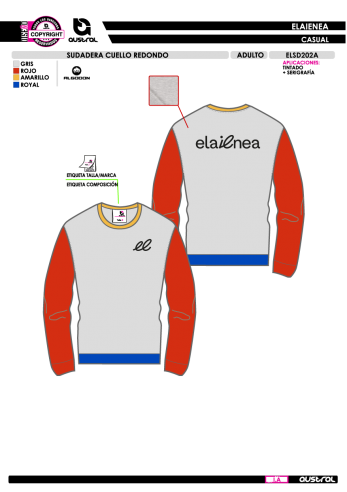 Sudadera Cuello Redondo - Adulto - Gris