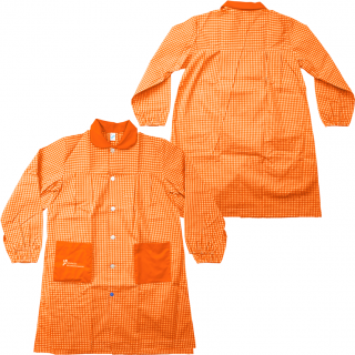 Bata clase cuadros naranja