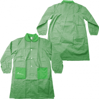 Bata clase cuadros verde 2