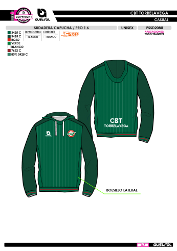Sudadera Capucha PRO 1.6 - Verde
