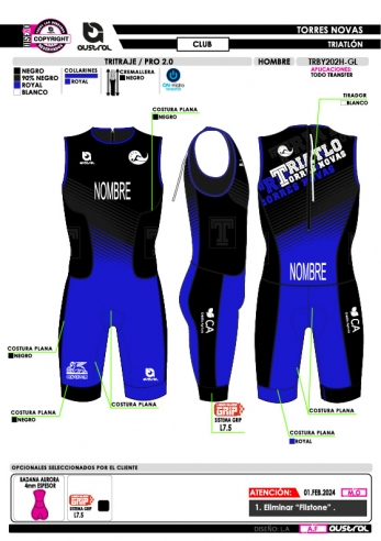 Tritraje PRO 2.0 - Club - Royal