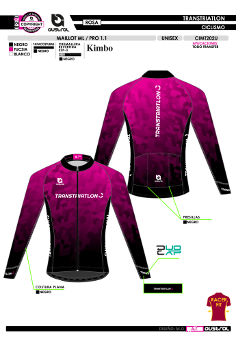 Maillot ML PRO 1.1 - Rosa Maillot ML PRO 1.1 - Rosa