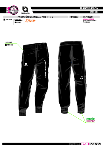 Pantalón Chándal PRO 1.1 V - Negro