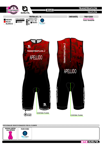 Tritraje K - Rojo Tritraje K - Rojo