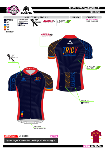 Maillot MC PRO 1.1 - Marino