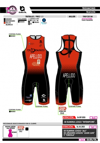 Tritraje PRO 1.1 - Rojo