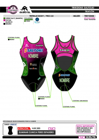 Tritraje Body PRO 2.0 - Fucsia