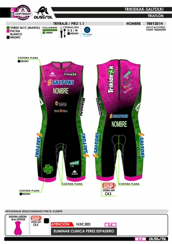 Tritraje PRO 1.1 - Fucsia