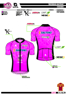 Maillot MC PRO 1.1 - Fucsia