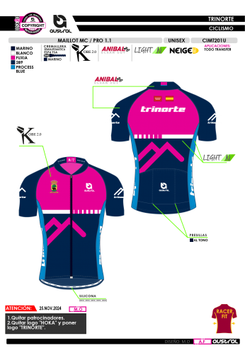 Maillot MC PRO 1.1 - Marino