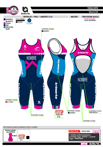 Tritraje PRO abierto 2.0 - Marino