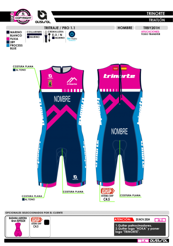 Tritraje PRO 1.1 - Marino