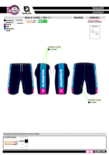 Malla corta PRO 1.1 - Marino 2