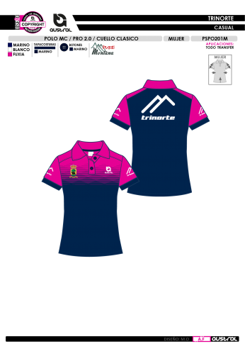 Polo MC PRO 2.0 Cuello Clásico - Marino