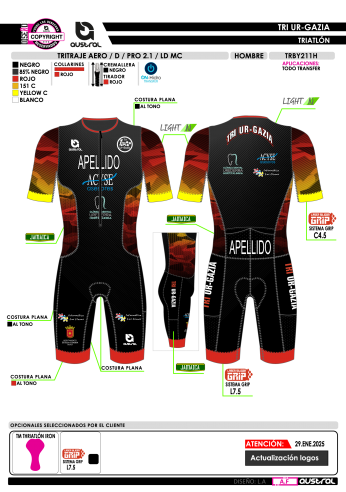 Tritraje AERO D PRO 2.1 LD MC - Negro