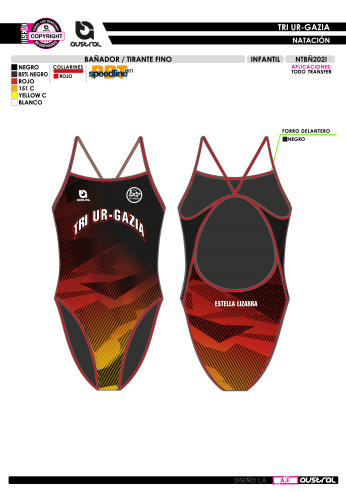 Bañador Tirante Fino - Negro