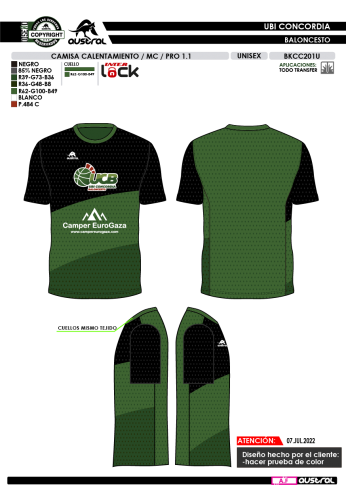 Camisa Calentamiento MC PRO 1.1 - verde