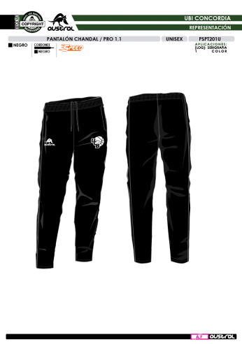 Pant. Chándal PRO 1.1 - Negro