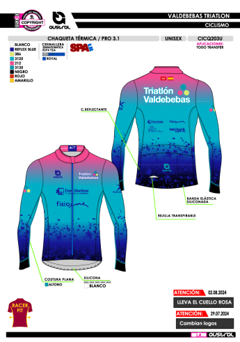 Chaqueta Térmica PRO 3.1 - Celeste