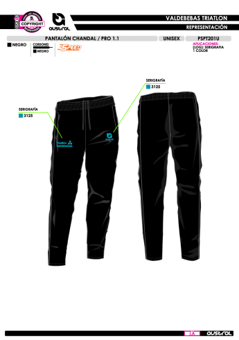 Pant. Chándal PRO 1.1 - Negro