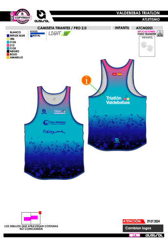 Camiseta Tirantes PRO 2.0 - Celeste