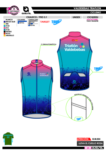 Chaleco PRO 3.1 - Celeste