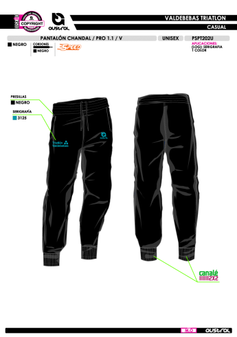 Pantalón Chándal PRO 1.1 V - Negro