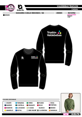 Sudadera Cuello Redondo IM - Negro