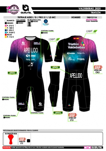 Tritraje AERO D PRO 2.1 LD MC - Negr