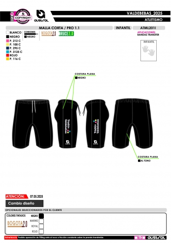 Malla Corta PRO 1.1 - Negro