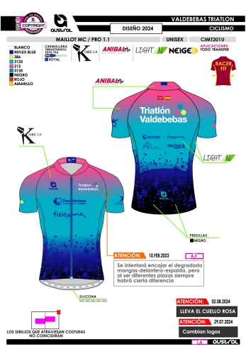 Maillot MC PRO 1.1 - Celeste Maillot MC PRO 1.1 - Celeste
