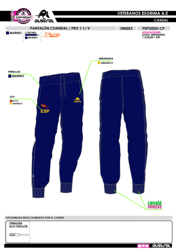 Pant. Chándal PRO 1.1 V - Marino