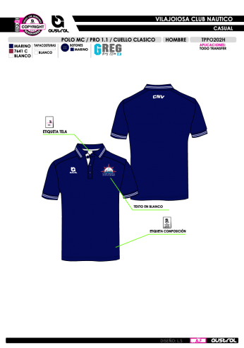 Polo MC PRO 1.1 Cuello Clásico - Marino
