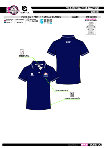Polo MC PRO 1.1 Cuello Clásico - Marino