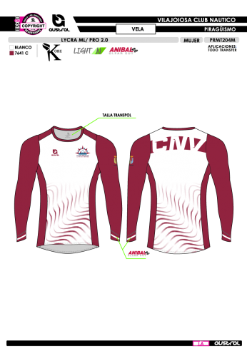 Lycra ML PRO 2.0 - Vela - Blanco