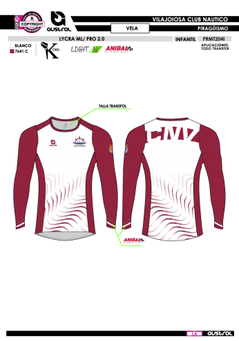 LYCRA ML PRO 2.0 - Vela - Blanco