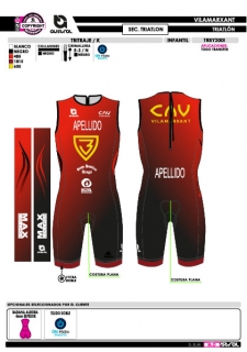 Tritraje K - Triatlón-  Rojo 2