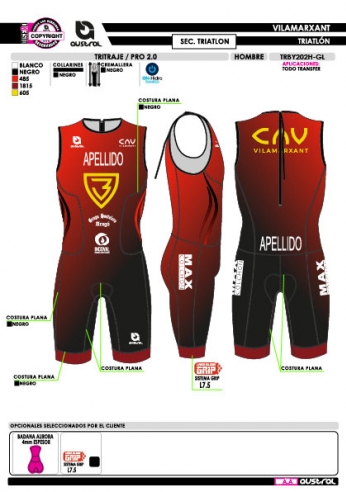 Tritraje PRO 2.0 - Triatlón - Rojo